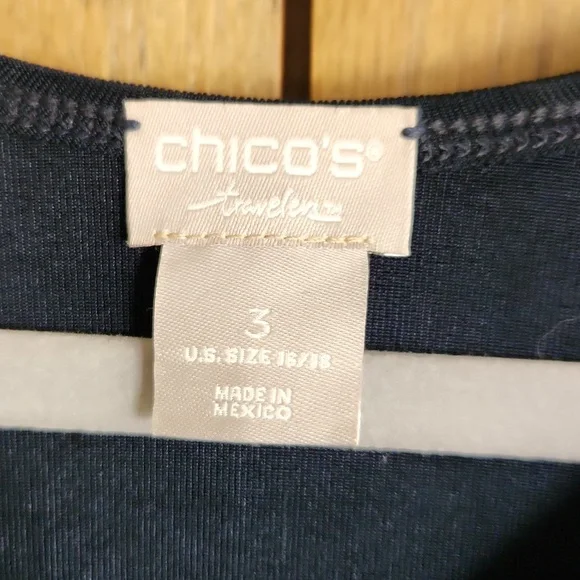 🎁Chicos Travelers Collection Asymmetrical Top sz XL - Picture 6 of 8